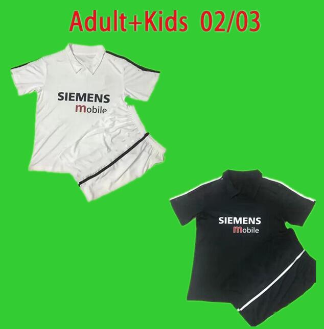 

Adult Kids Kit 2002 2003 real madrids Retro soccer jerseys Zidane Figo Raul 02 03 vintage child suit football shirts home away boys set mens size 16-2XL, 02/03 kit