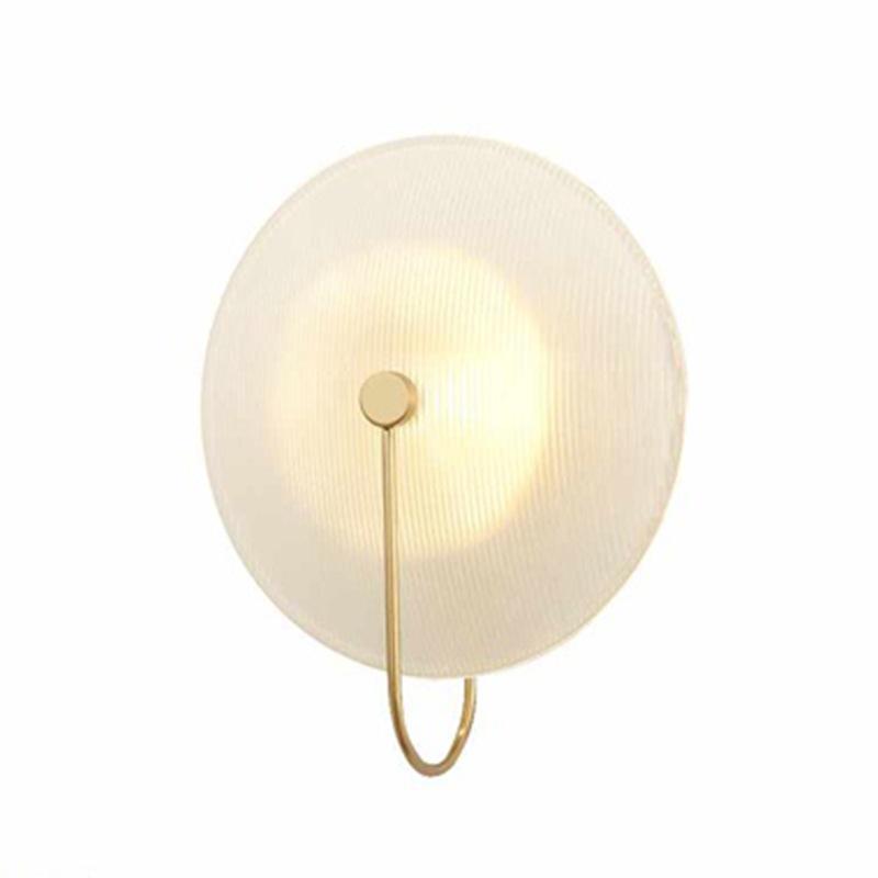 

Wall Lamps The LED Light Modern Creative Iron Art Glass Living Room Lamp Bedside Bedroom Gold/Black G4 AC90-260V Round