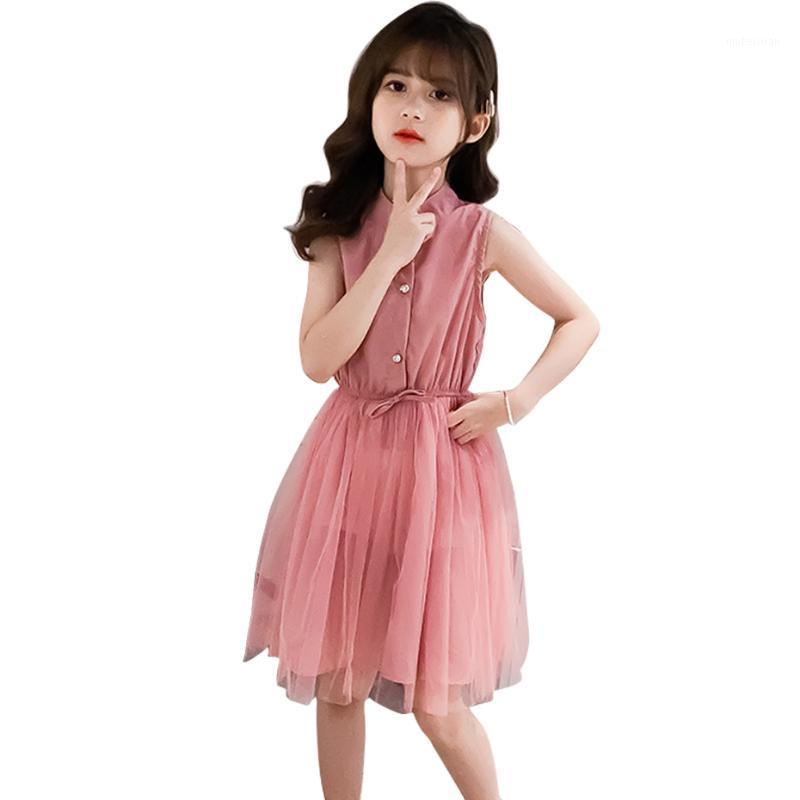 

Girl's Dresses Summer Dress For Girls Sleeveless Mesh Girl Patchwork Kids Casual Style Costume 6 8 10 12 14, 90151
