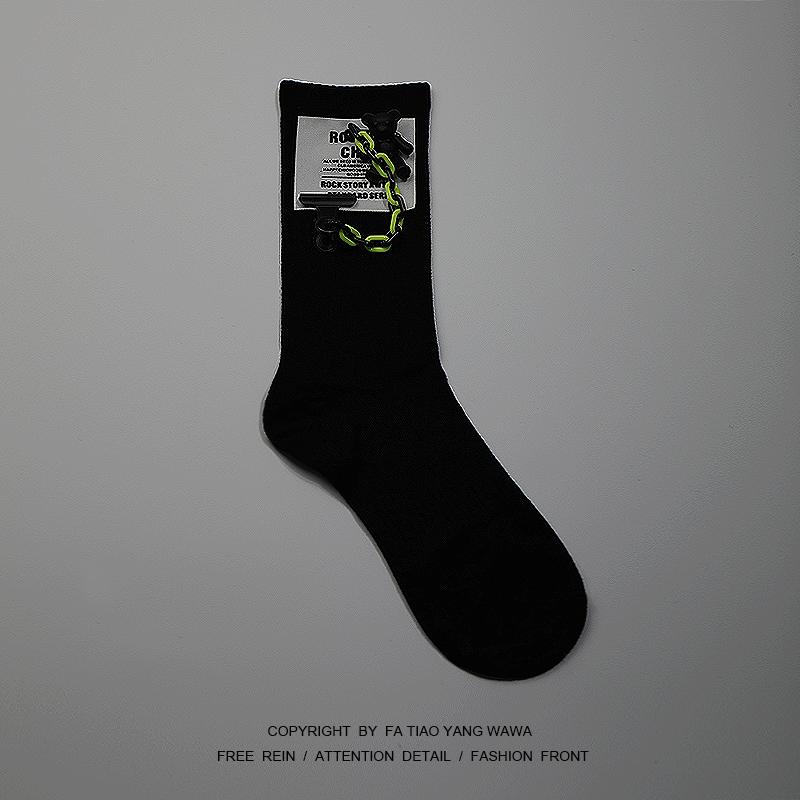 

Socks & Hosiery Bear Chain Dark SocksSocks, As pic