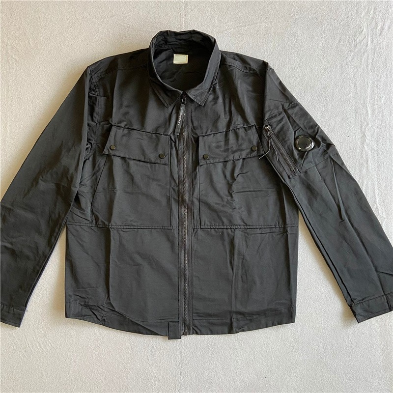 

Spring Autumn New Garment Dyed Shirt Jacket Fashion Zipper Nylon Jacket Couple, Army green