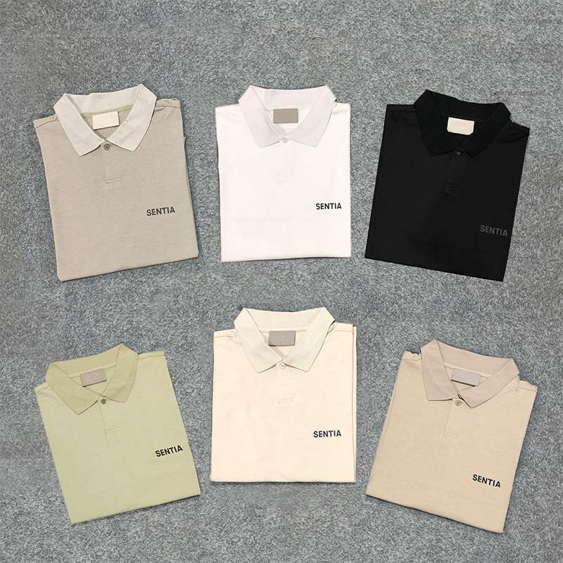 

Fashion polo man mens polos poloshirt Top Tee Short sleeve T-Shirts designer Loose Tees casual black white essentia luxe plain t shirts for men