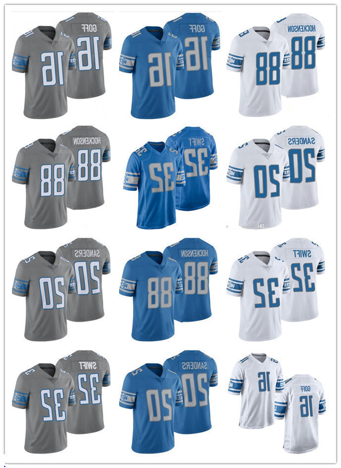 97 Aidan Hutchinson Men Youth Women''Detroit''Lions''Jersey 20 Barry Sanders 16 Jared Goff 32 D'Andre Swift 88