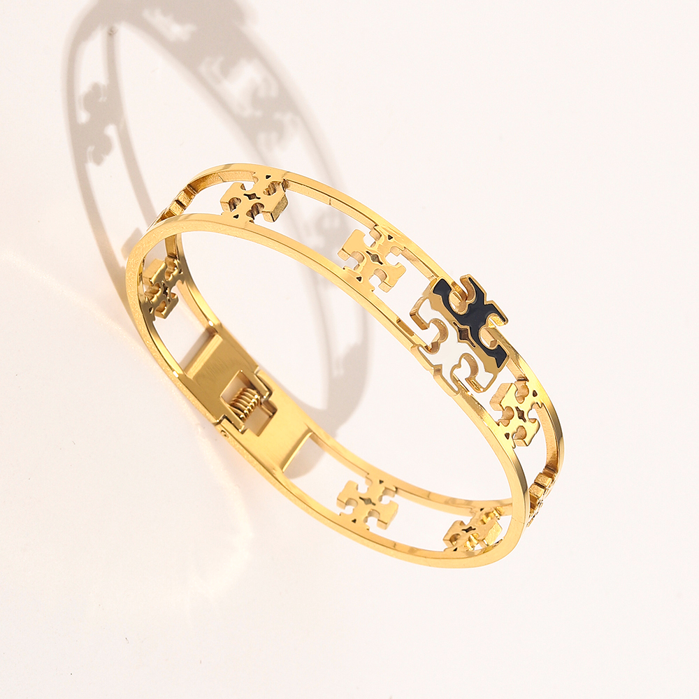 

New Style Bracelets Women Bangle Luxury Designer Letter Jewelry 18K Gold Plated Stainless steel Wedding Lovers Gift Bangles Wholesale ZG1466