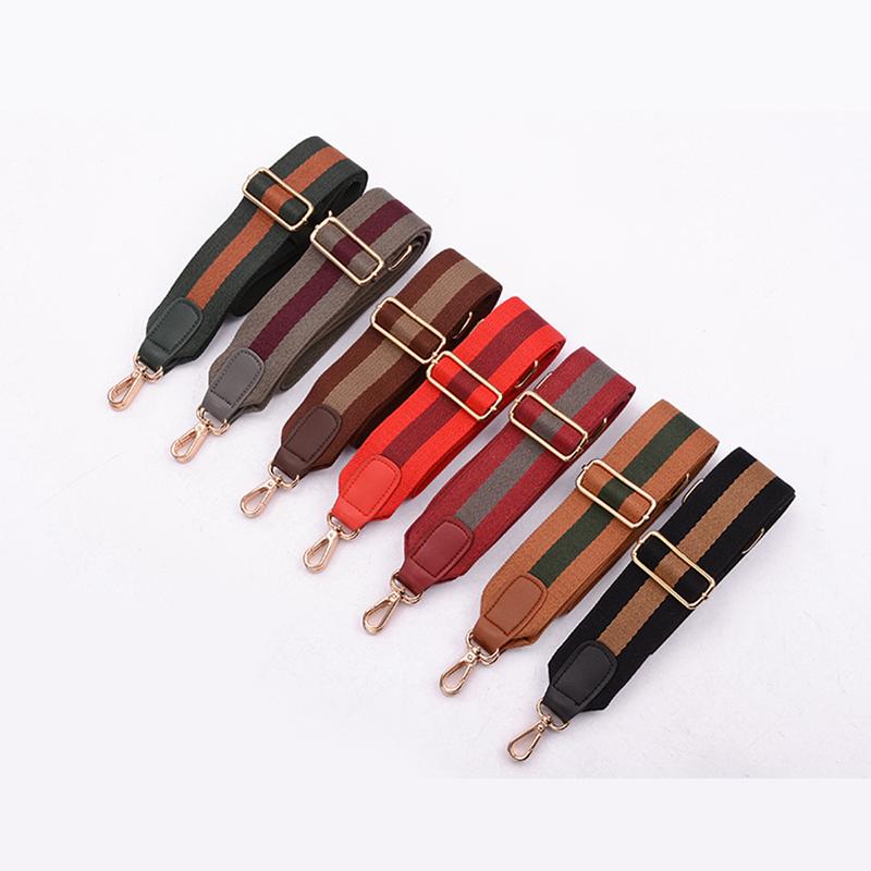 

Bag Parts & Accessories 140cm Fashion Canvas Wide Stripe Strap For Women Bags Designer Handbags Handle Shoulder Crossbody Chains