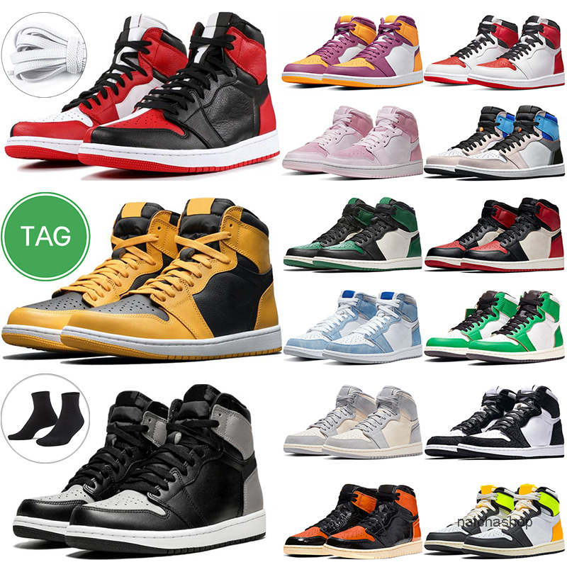 

1s men women high OG basketball shoes patent bred royal university blue jumpman outdoor mens obsidian sports good sneakers jorda jordens, # 40