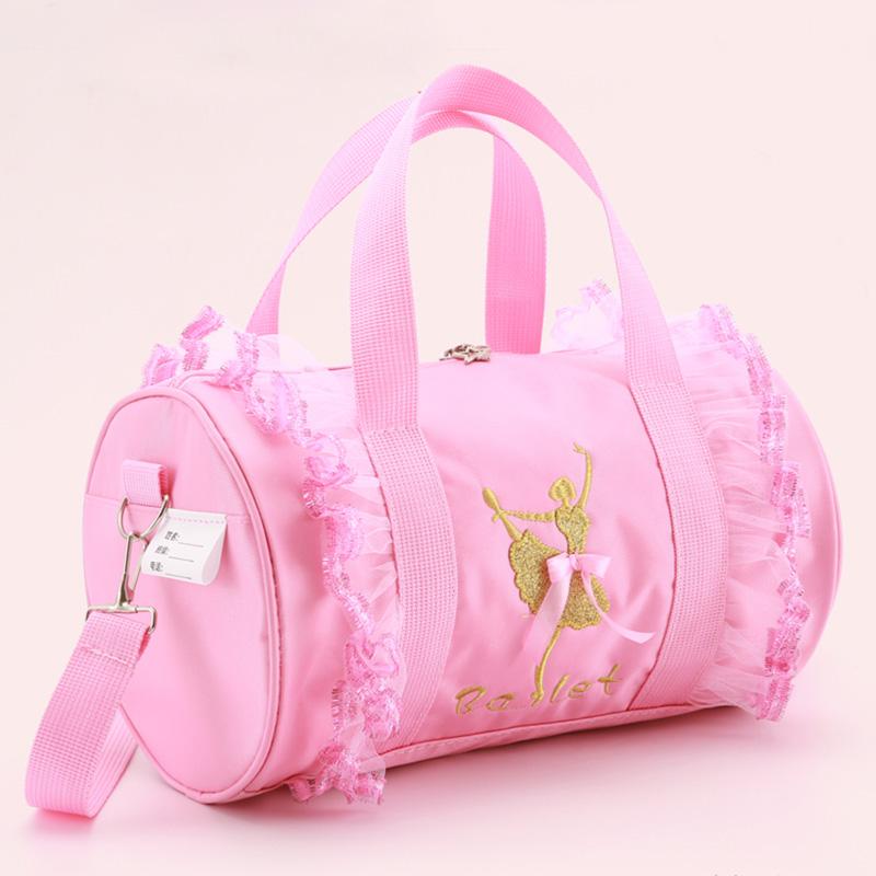 

Stage Wear Kid Ballet Bag For Children Ballerina Dance Kids Pink Gym Dancing Shoulder Girls Bags Lace, Black