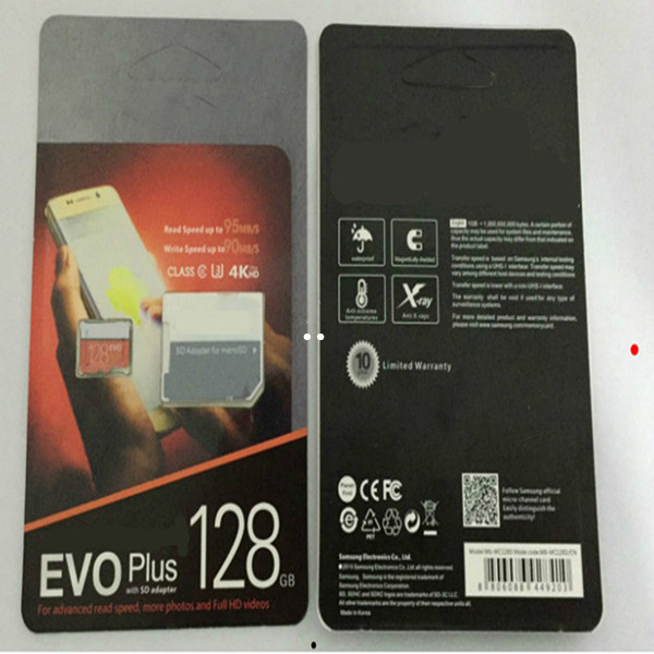 

16G/32GB/64GB/128GB/256GB high quality EVO+ PLUS UHS-I Trans flash TF Card Class 10 U3 Memory Card with Adapter Faster Speeds