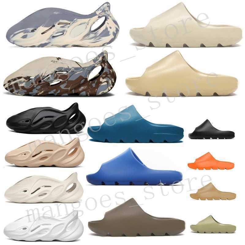 

Designer sandals YEEZIE slides slider FOAM RUNNER sliders sandal Triple Black White Resin pattern slippers foam Runners mens womens west slide slipper shoes