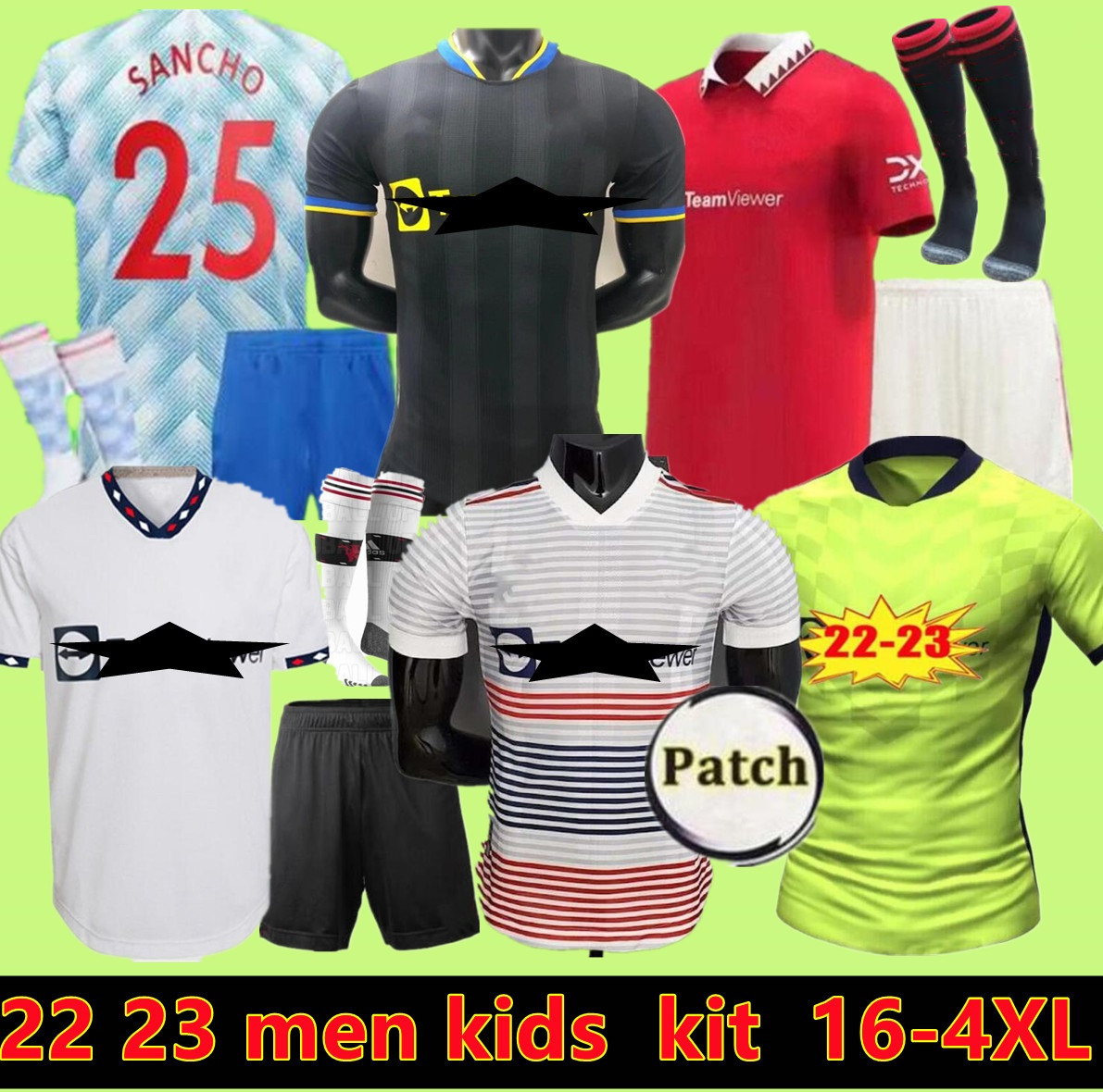 

22 23 MANCHESTER SANCHO away soccer jerseys UNITED MAN BRUNO FERNANDES POGBA RASHFORD UTD football shirts 2022 2023 FRED CAVANI kids kit 666, S-xxl