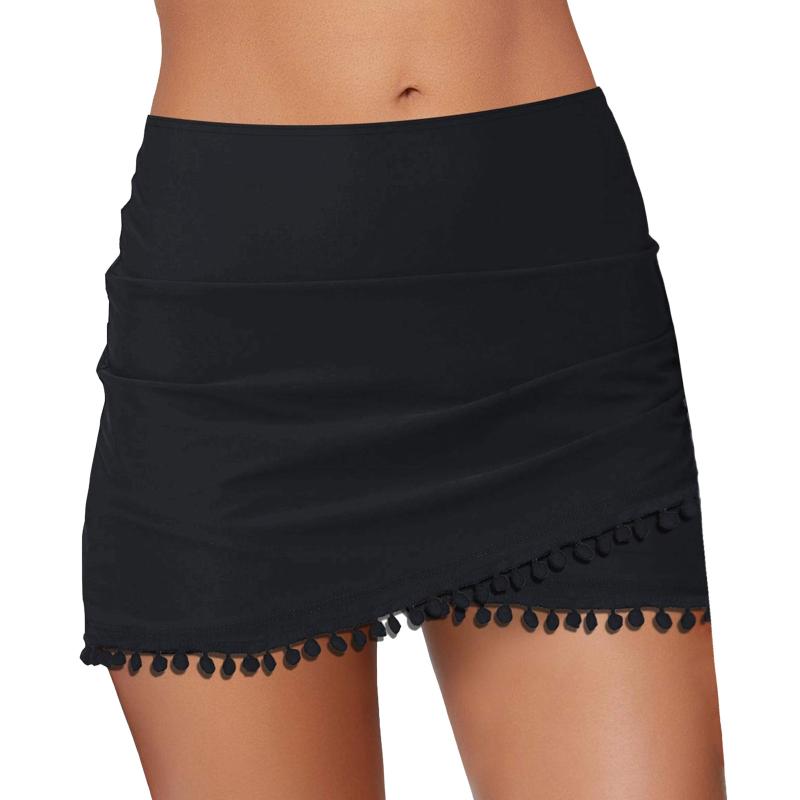 

Women' Swimwear Women Bikini Swim Skirt Beach Shorts Cover-Ups Swimming Bottoms Tankini Trunks Summer Ladies Cover Up BeachwearWomen, Black