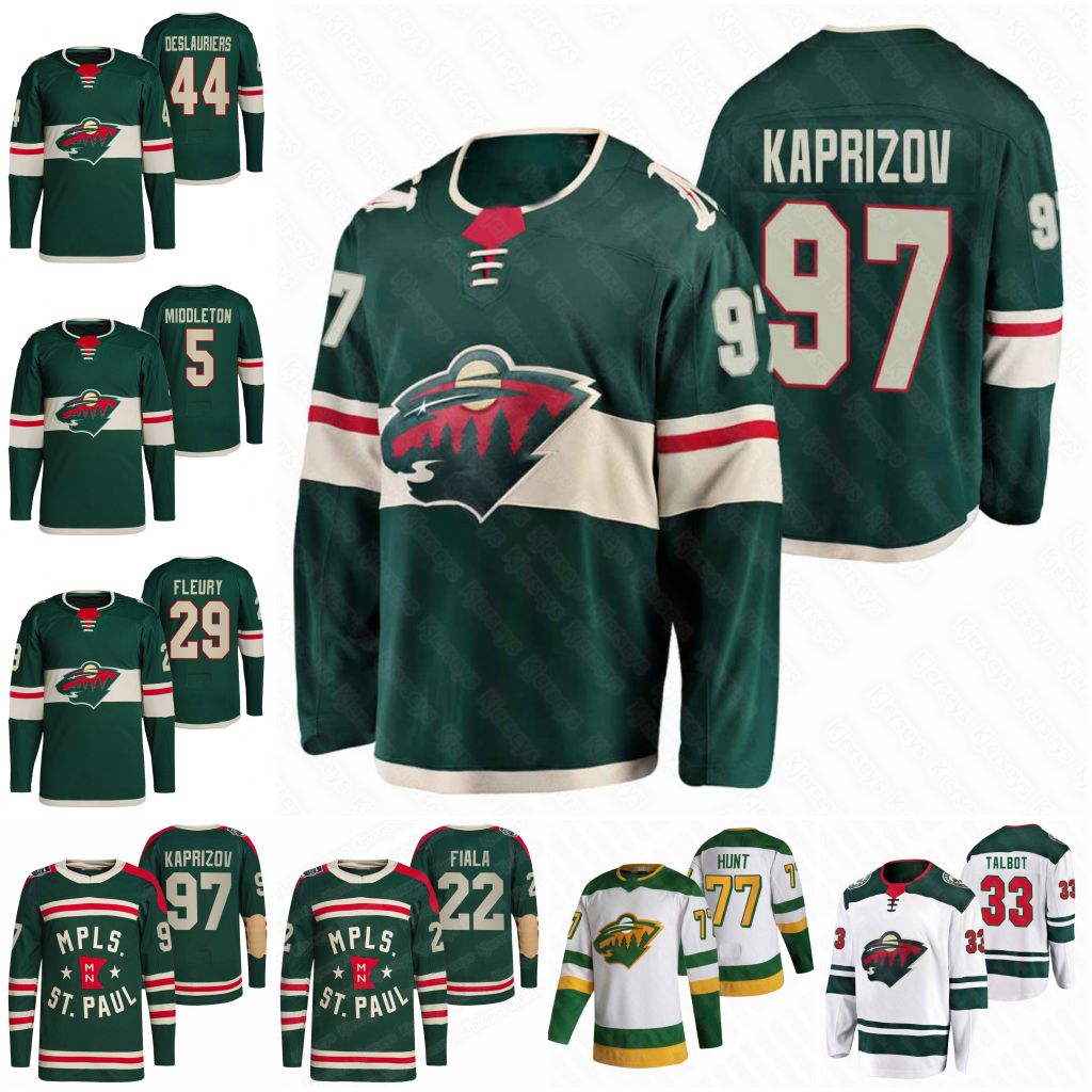 

29 Marc-Andre Fleury Minnesota Jersey Wild Jacob Middleton Kirill kaprizov Nico Sturm Matt Dumba Zach Parise Kevin Fiala Cam Talbot Mats Zuccarello Jonas Brodin, Men s-xxxl