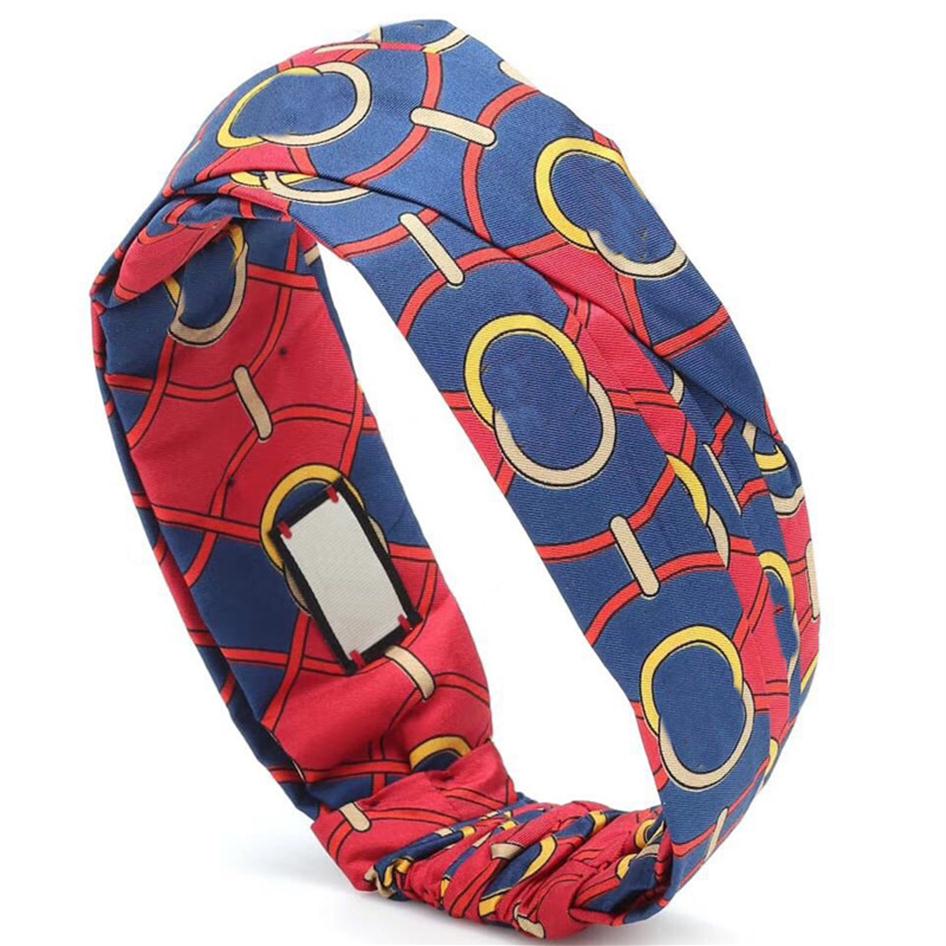 

Luxury Cross Headbands Full Letter Printed Hair Hoop Headband With Tags Women Hairband293F