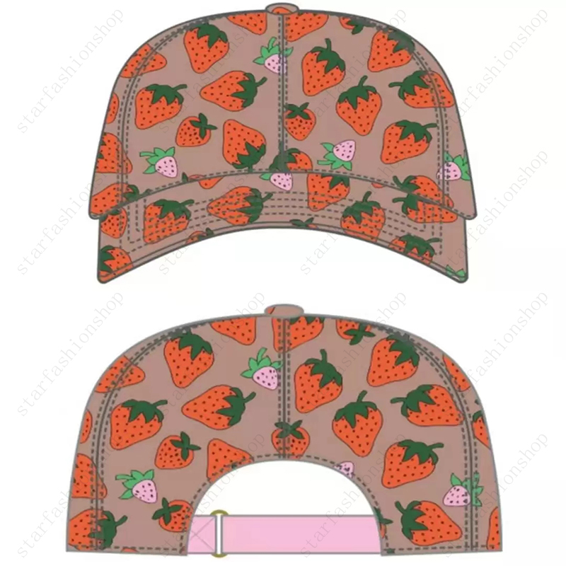 

High Quality Strawberry Baseball Mens Cotton Hat Cactus Classic Letter Ball Cap Summer Ladies Adjustable Back Buckle Girls Sun Hat, Multi
