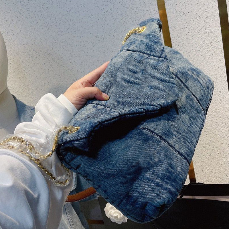 

Luxury Flip Cover Shoulder Bag Designer Wallet tricolor lady pochette Fashion Purse Handbag Denim Canvas Crossbody Bag Women Plating Chain Tote Bags zipper, Green