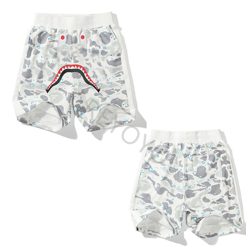 

Men's Shorts High Quality Apes Japanese Shark ape head Luminous camo Star galaxy Spots Men and women couples with the same 100% Cotton shorts A01, 1pcs buttons