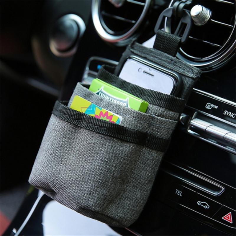 

Car Organizer Air Vent Pocket Storage Container Bags Box Mobile Phone Holder Stowing Tidying Auto Interior Accessories