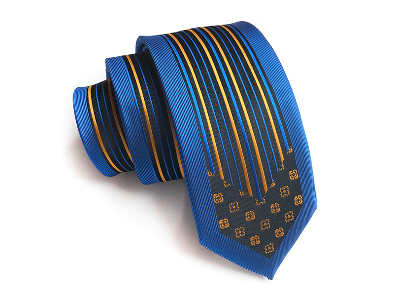 Silk Slim Men Ties Fashion 6cm Skinny Stripe Dot Floral Neck tie for men Woven Formal wear business wedding party 27-image-763056664
