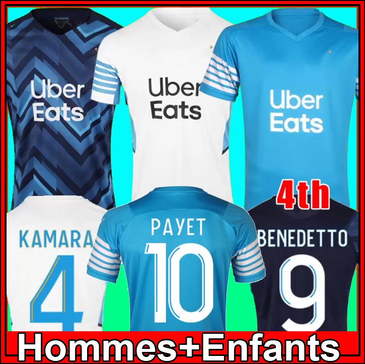 

21 22 23 fourth 4th CUISANCE soccer jersey 2022 2023 maillot foot GUENDOUZI BENEDETTO KAMARA PAYET Marseilles football shirt de men kids kit tops Uniforms 999, 21 22 home