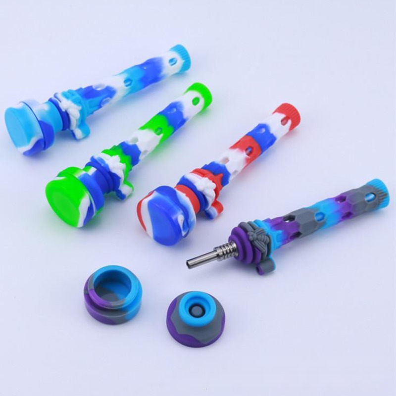 

5inches silicone nector collector honeybee design pipes for smoke