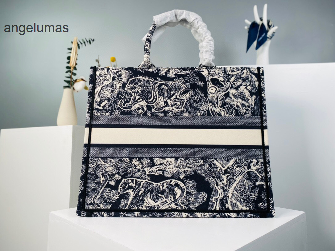 

Bag Lady Screen Bags Designer Christain Fashion Trend Silk cHrIsTAIns Booktote Printing Tiger 22 Lady's Large Space Tote Shopping 85PR, Tiger grey