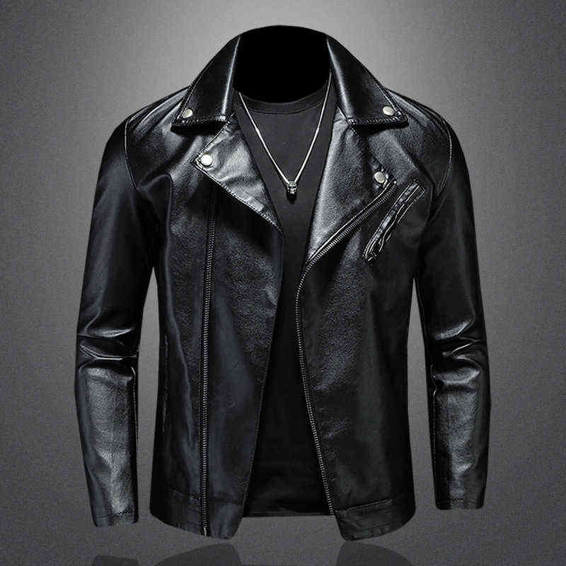 

Men Faux Leather Jacket Motorcycle 5XL Men's Jackets Black Man Coat Outwear Male PU Leather Coats Mens Veste Homme Spring Xhl213 T220728