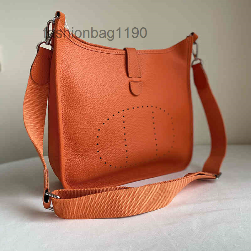 

2022 designer Bag Herm s Evelyne Hands Leather Broadband Women's Messenger 28cm Evelyn 9P20PHZ, Big red