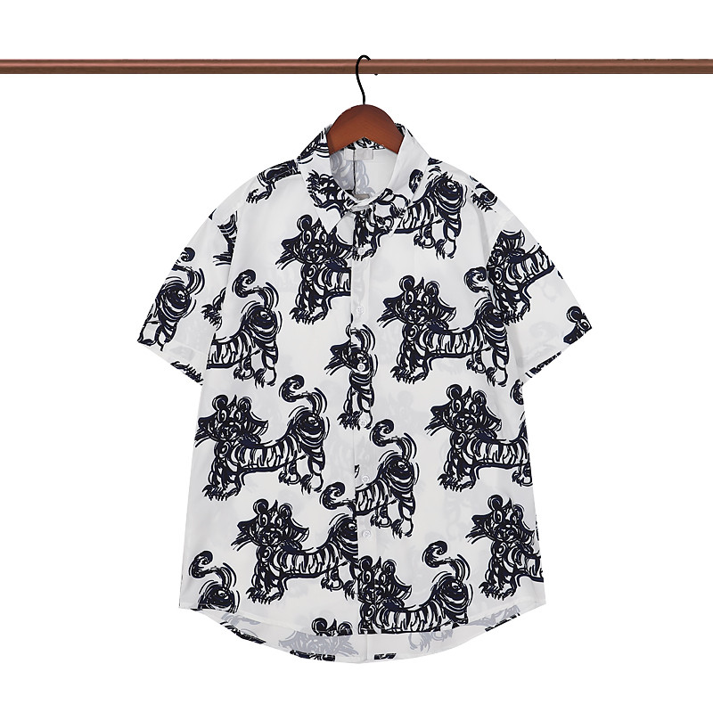 

2022 Men Designer Blouses Banquet Casual Shirts Fashion Letter Print Slik Bowling Shirt Mens Plus Size Dress Summer Short Sleeve 76ZF, As picture show