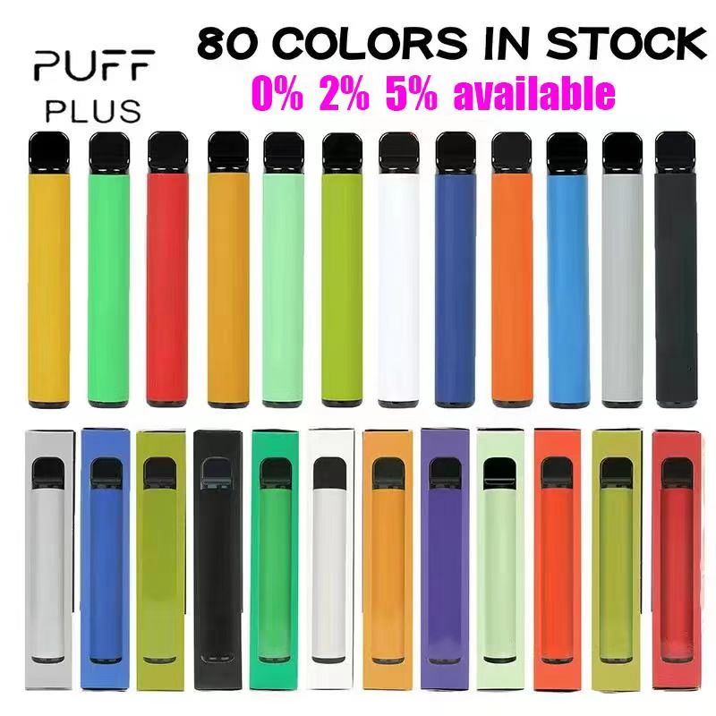 

800 Puffs Electronic Cigarettes Plus Vape Disposable E Cigs 550mAh Battery 3.2ml Pre-Filled Vape Portable Vapor 0% 2% 5% 80 colors vs Esco Bars Elux Legend xxl flex max space