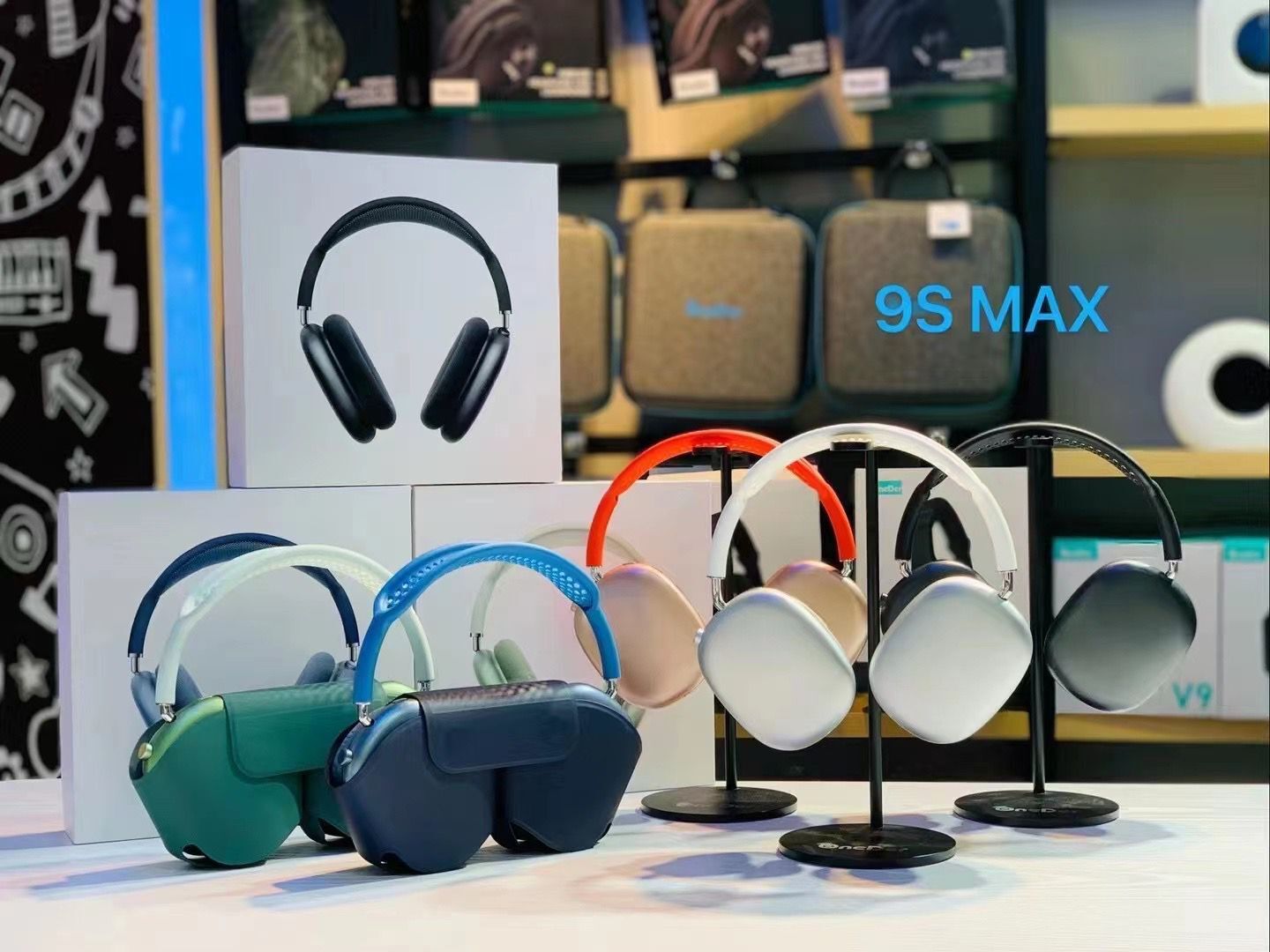 

9S Max Wireless Bluetooth Headphones Headset Computer Gaming Headset Head Mounted EarphoneS Earmuffs, White