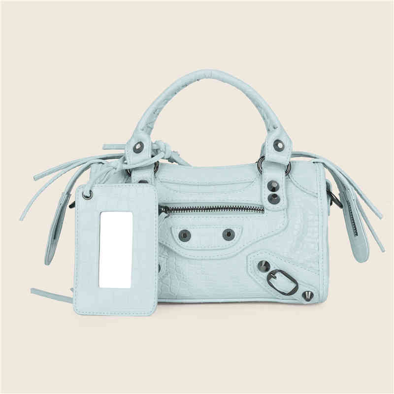 

Handbags 70% Off Bag women's motorcycle bag sling one shoulder hand armpit versatile messenger purses, White