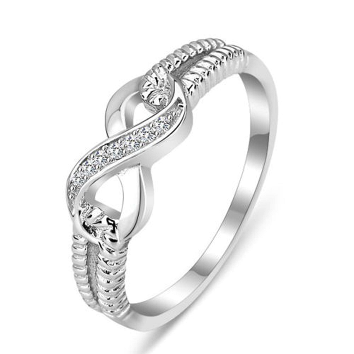 

10Pcs Creative Infinity Love Ring 8 Eternity Promise Jewelry for Woman Girlfriend Dainty Wedding Engagement Gift