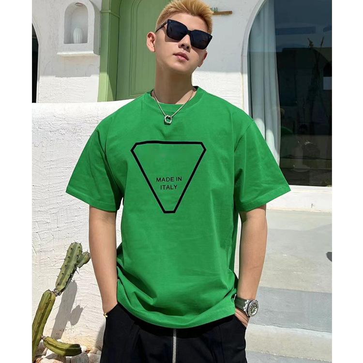 

Men's T Shirts Cotton Shirt Men's Letter Printed Tops Pure Cottons Men And Women Couple Tide Casual 3 Colors Plus EU Size, White