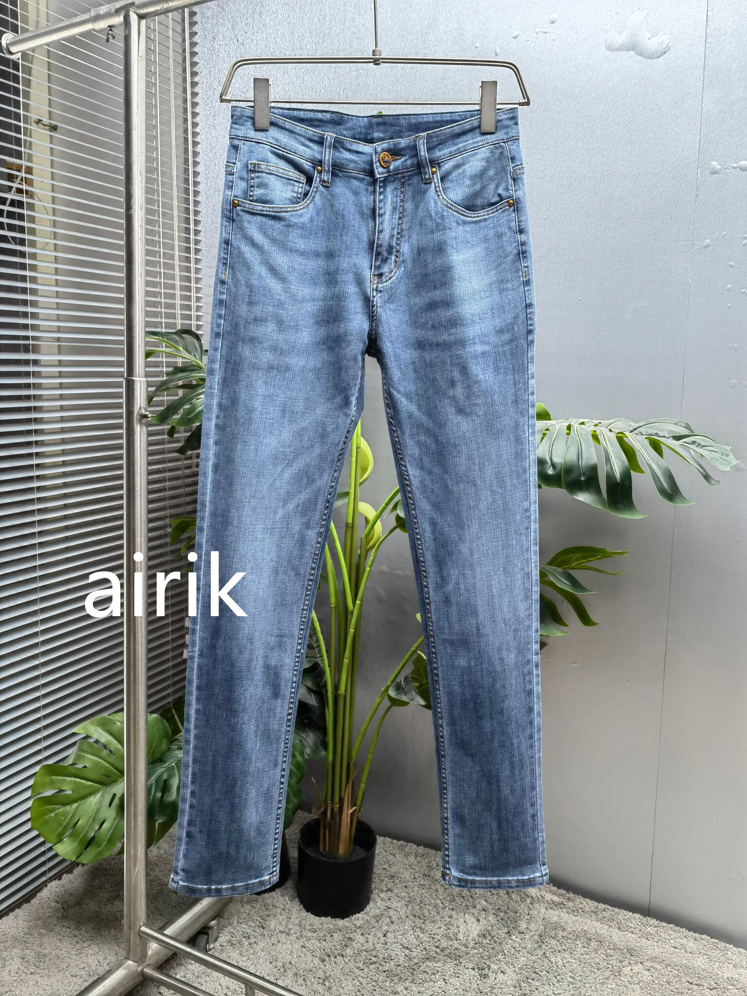 

Men's Jeans Mens denim jeans trend brand casual printed trousers thin for men women in Europe and America fashion slim pants teenagers, Color other