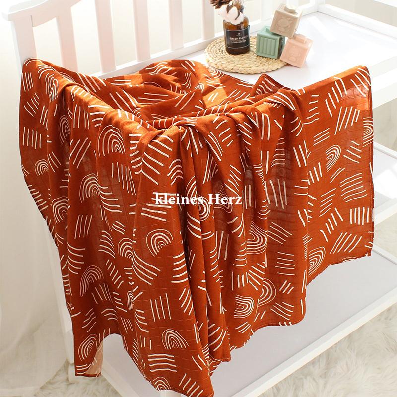 

Blankets & Swaddling Oversized Born Baby Muslin Blanket 120X120cm Unisex Infant Swaddles 4x4ft Nursing Wrap Clothing For 1-2YRSBlankets, Feather