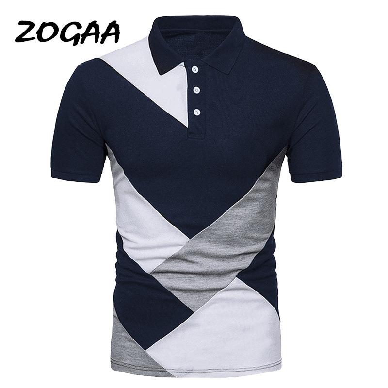 

Men's Polos T-shirts Men Men's Summer Stitching Short-sleeved Plus Size Loose Leisure Fashion All-match Contrast ColorMen's Men'sMen's, Black
