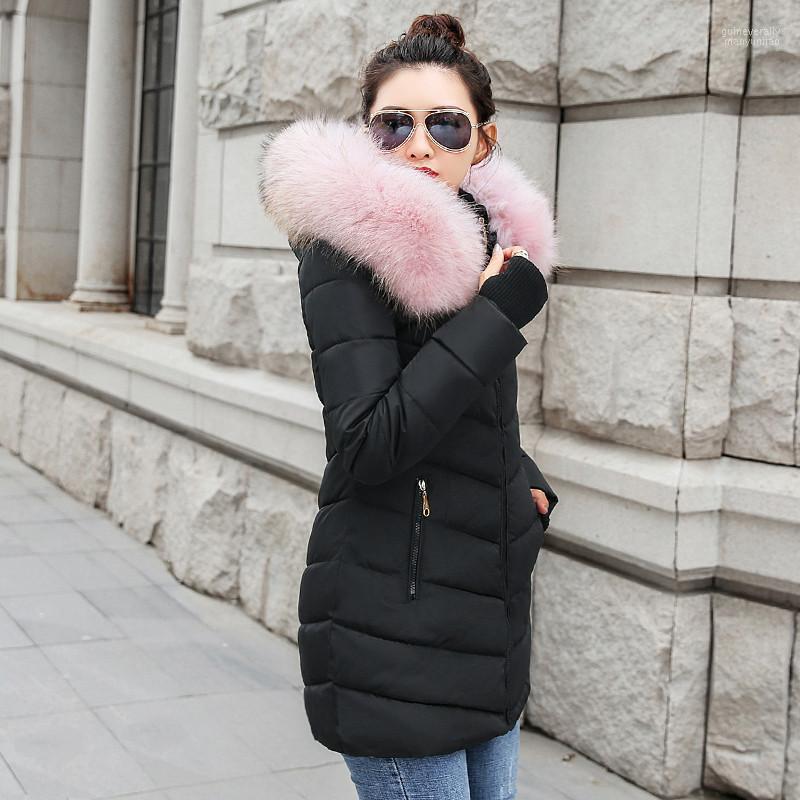 

Women's Down & Parkas Large Size S-3XL Winter Cotton Coat Wine Red Zipper Big Pocket Jacket Female Thicken Warm Hooded Outwear Guin22, Khaki
