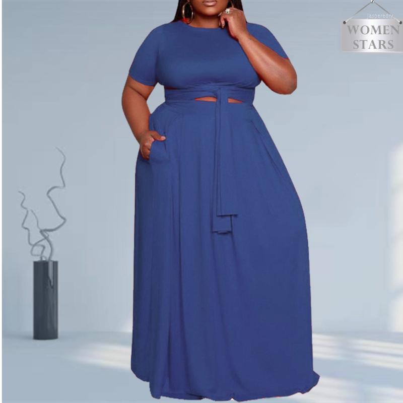

Plus Size Dresses Dress 5xl Wholesale Elegant Party Sexy Club Outfits Summer Bandage Belt Casual Maxi For Women Drop Jasp22, Black