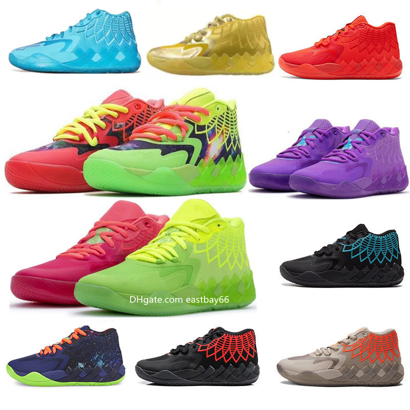 

2022 Lamelo Ball MB 01 Basketball Shoes Rick Red Green And Morty Galaxy Purple Blue Grey Black Queen Buzz City Melo Sports Shoe Trainner Sneakers Yellow Top Quailty, Package