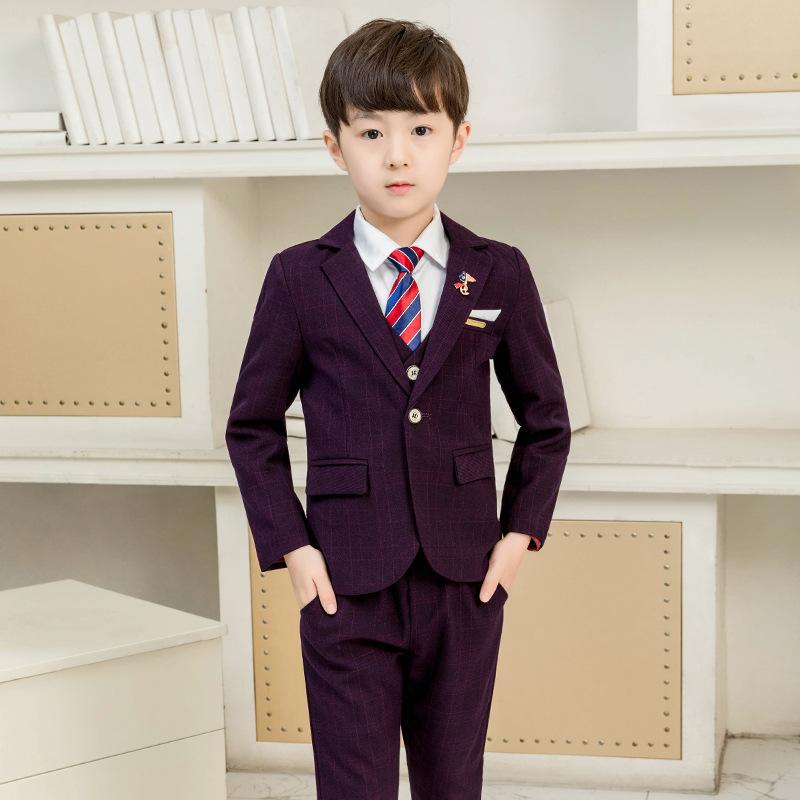 

Clothing Sets Blue Kids Blazer Suits Boys Formal Suit For Prom Wear Child Vestidos Costume Enfant Garcon Mariage
