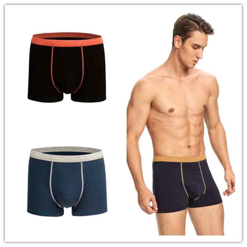 

Underpants Male Pure Men Panties Shorts Underwear Boxer Cotton Solid Cuecas Mens Trunk Comfortable, Black;white