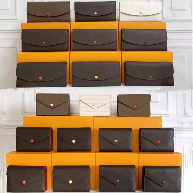 

High Quality Luxurys Designers Wallets Purse Bag Fashion Short Wallet Classic Card Holder Zippy Coin Purses, 60136 brown grid+red