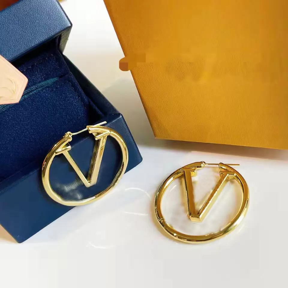 Big gold hoop earrings luxury earring holder organizer huggie stud jewelry for women 18k stainless steel ladies wedding party gifts girls lover j-image-773594257