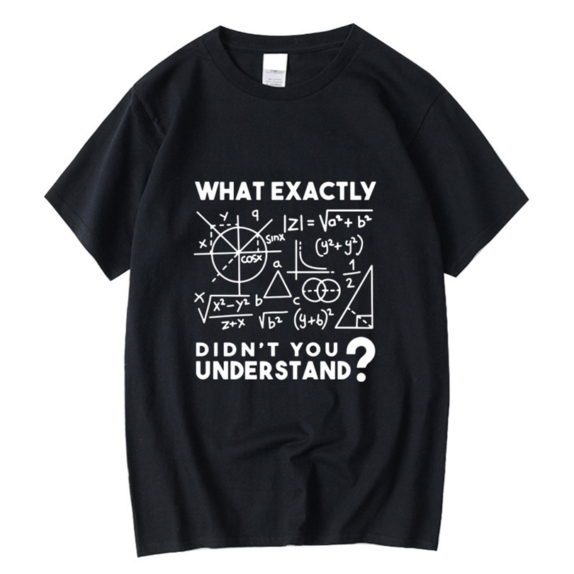 XIN YI Mens Tshirt Haute qualité 100% coton à manches courtes drôle mathématiques imprimé décontracté lâche hommes t-shirt oneck mâle t-shirt t-s