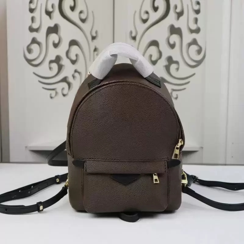 

Top Quality Fashion Womens Leather PALM SPRINGS Mini Size Women Bag Children School Bags Backpacks Style Spring Lady backpack Travel HandBag, Old flower