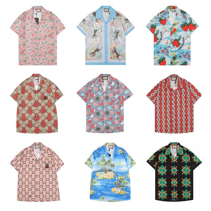 

Designer mens t shirt Fashion Tiger Letter G silk bowling shirt luxury Men's Casual shorts Shirts women Slim Fit Short Sleeve Dress -3XL, Supplement (not shipped separately)