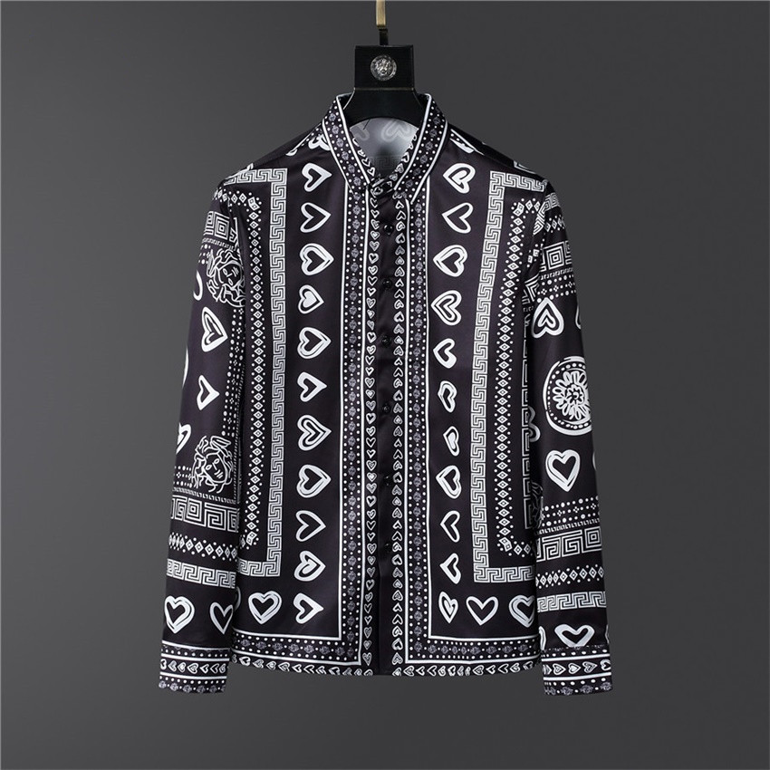 

Mens Designer Shirts Brand Clothing Men Long Sleeve Dress Shirt Hip Hop Style High Quality Cotton 2022 New Arrival SS63, Customize