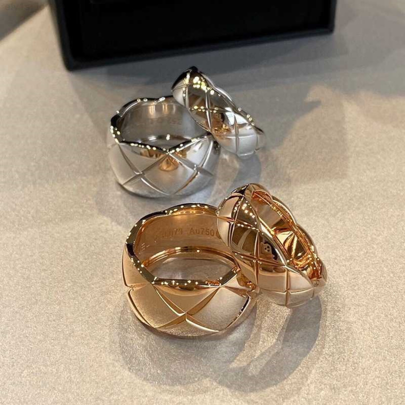 

high quality Star Li Xiantong coco CNC car flower Xiaoxiang Fengling lattice ring couple gold