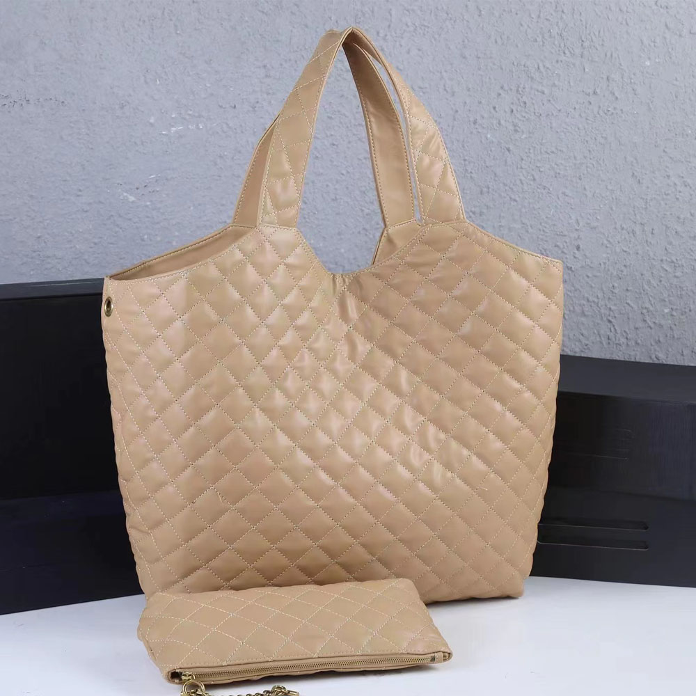 

Fashion Shopping Bags Luxury Bag Genuine Leather Check Women Handbag Designer shoulder Tote Top quality Large Beach bags luxurys travel Crossbody Purses Black