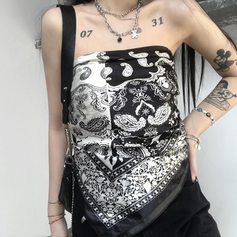 

Women's Tanks & Camis Nuts Tatoo Graphic Printing Cool Bondage Top Easy Wear Harajuku Yuppie Muti-Function Beach Sunscreen Covers, Black